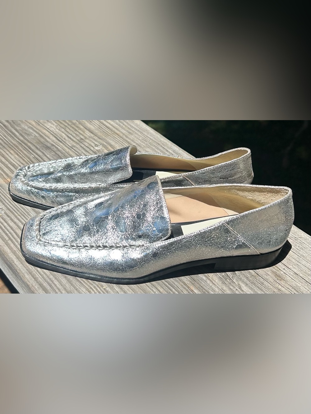 Dolce Vita Metallic Silver Women's Loafers - Slip-On Flat